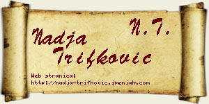 Nadja Trifković vizit kartica